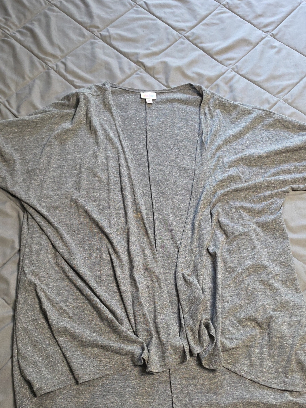 LuLaRoe Open-Front Draped Cardigan - Gray
